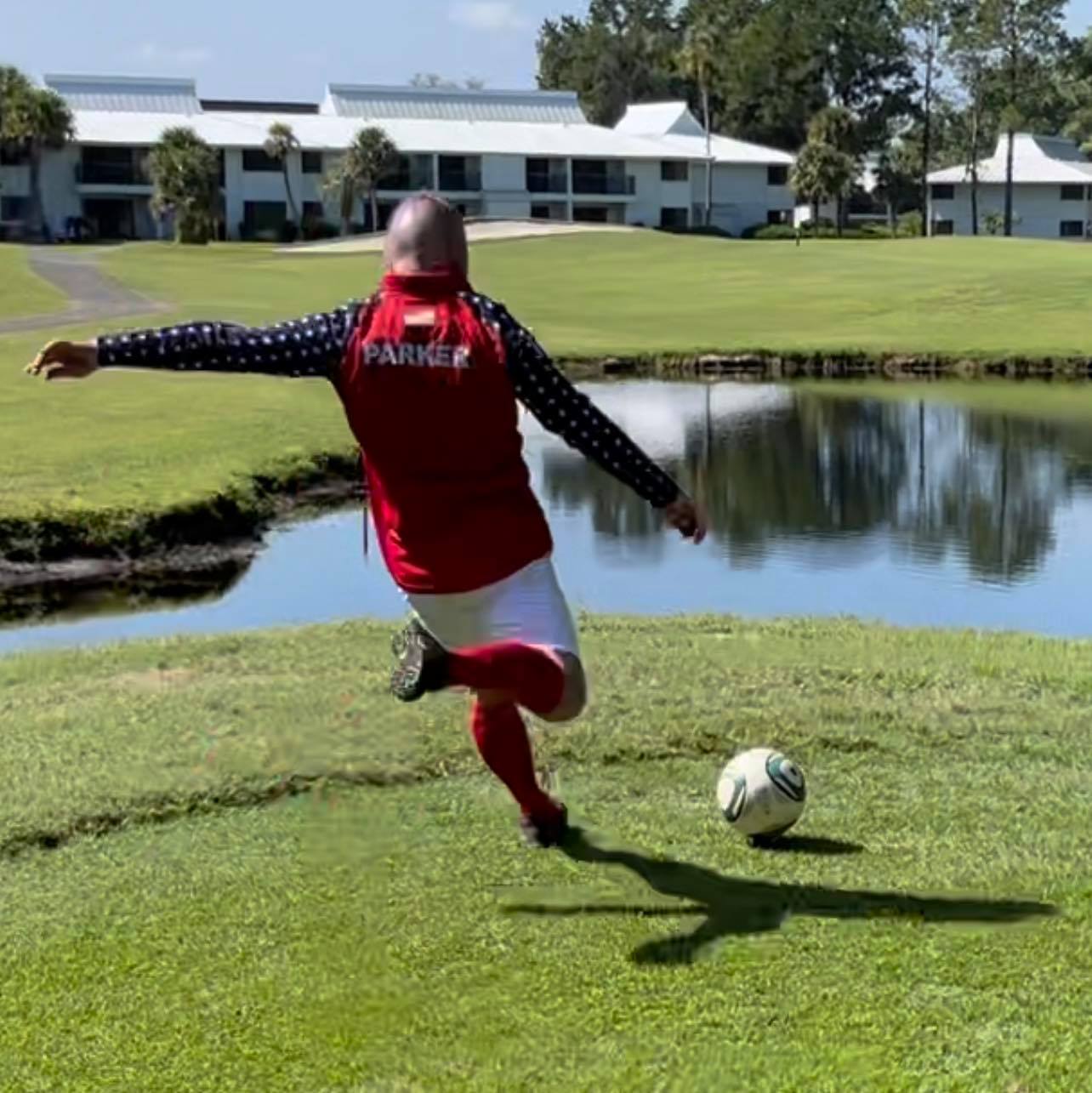 Brent Parker playing FootGolf